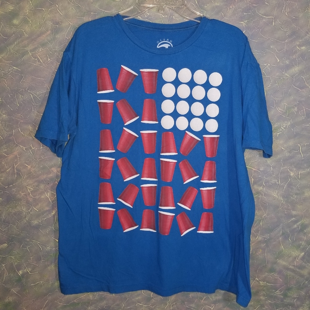 Ocean Current T-shirt Size XL Blue S/S